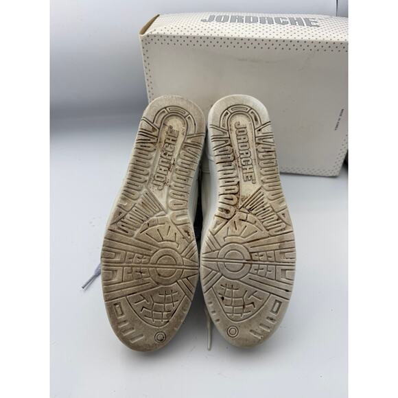 Vintage Jordache High Top Women's Sneakers Size 7.5 - White/Mint/Lilac 80s Retro - Picture 8 of 10